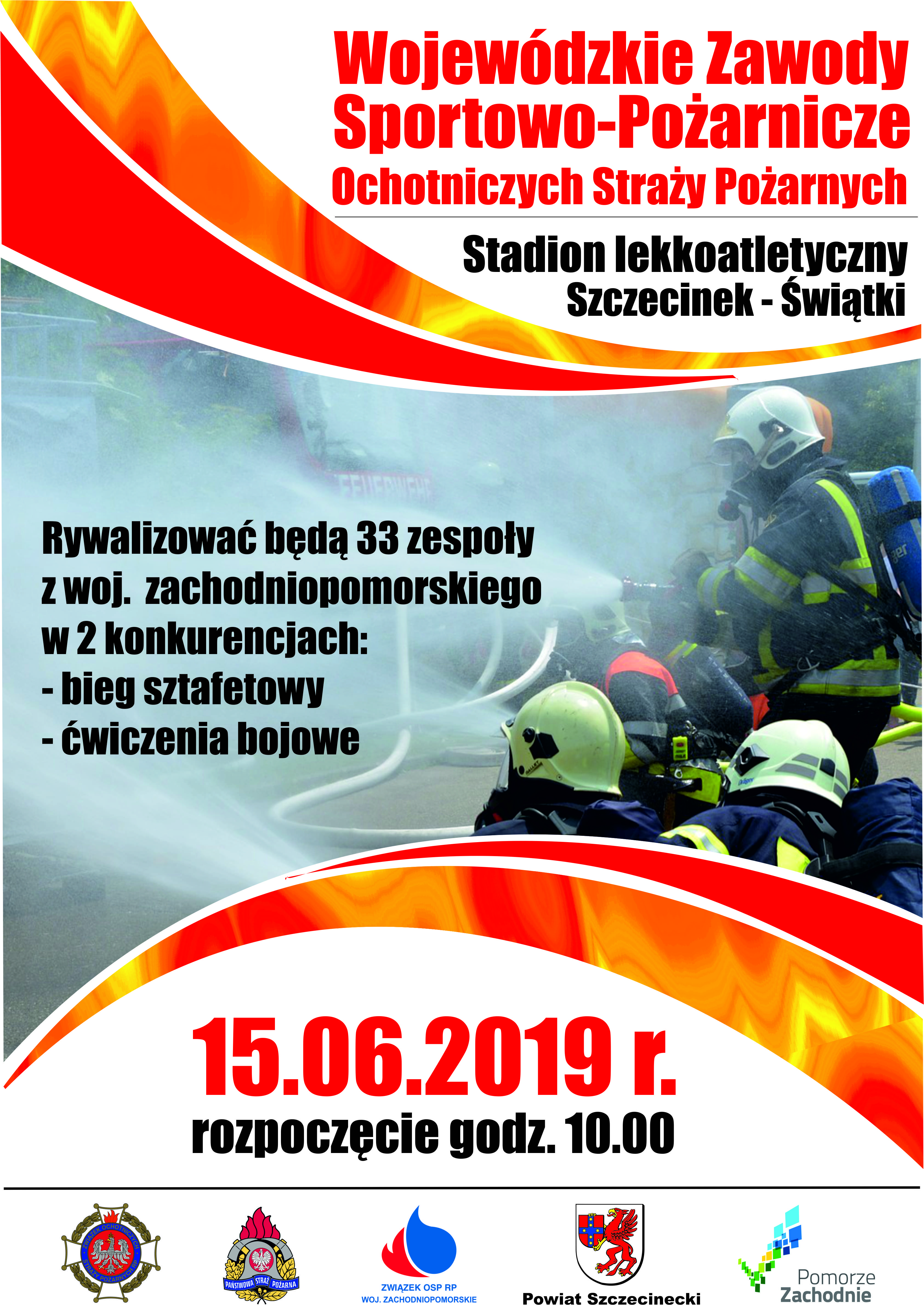 plakat Wojewódzkie zawody pozarnicze